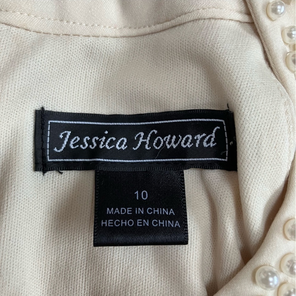 Jessica Howard cream and brown dress size 10 - Picture 8 of 10